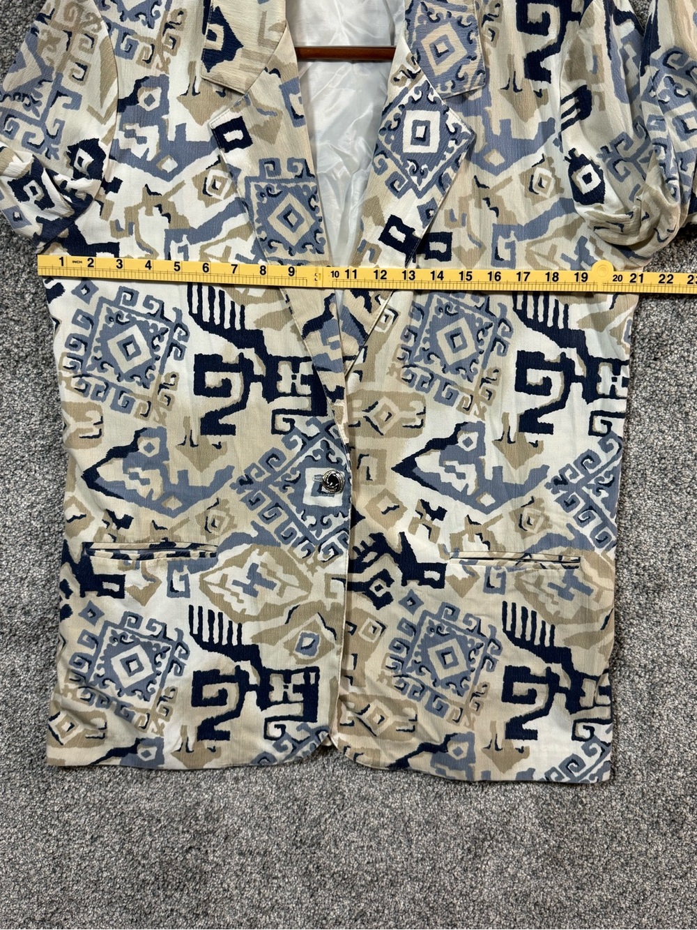 Vintage Toni Garment for C.C. Magic Blazer Womens Medium Abstract Aztec USA - Picture 7 of 12